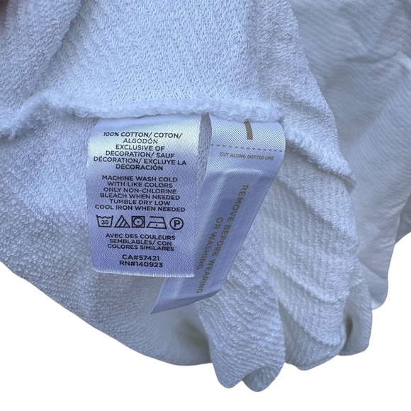 Loft Embroidered Puff Sleeve White Shift Dress Size S - Bohemian/Floral/Cottage - Picture 9 of 10